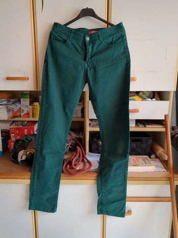 Jean tissaia vert bouteille taille 40