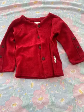 Gilet cardigan manymonths M/L cramberry
