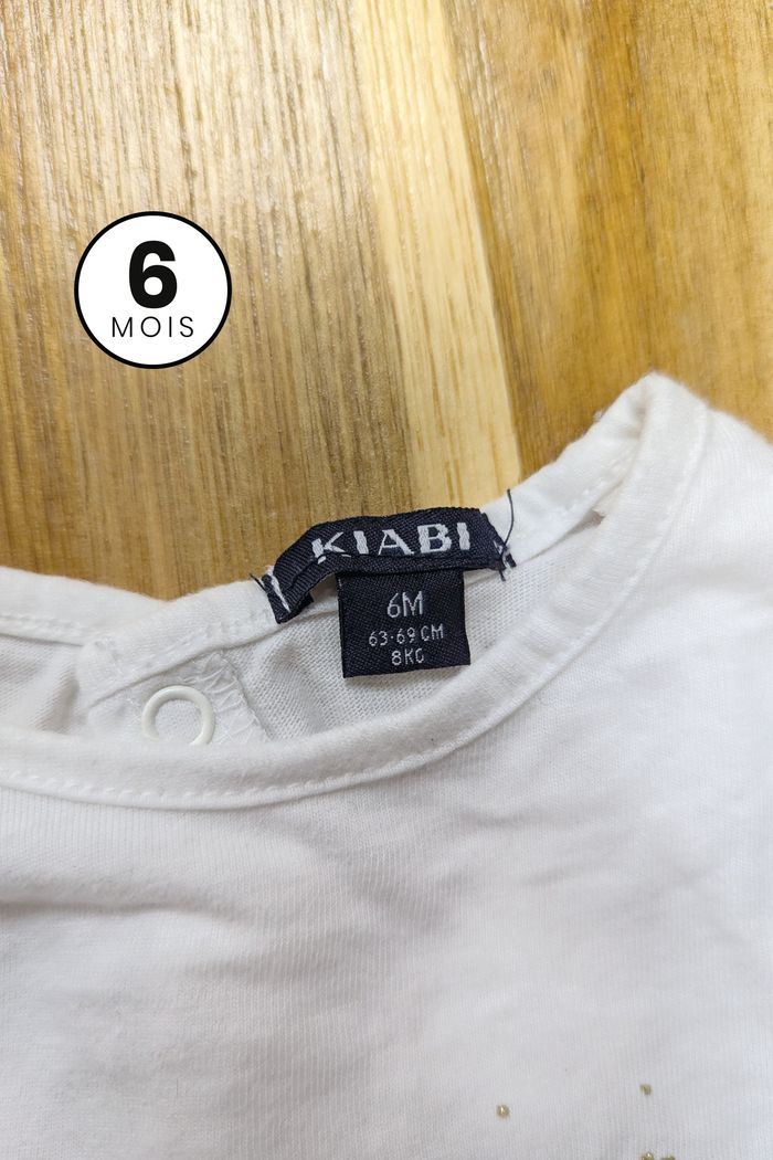 T-shirt manches longues Pingouin Noël - bébé 6 mois - photo numéro 3