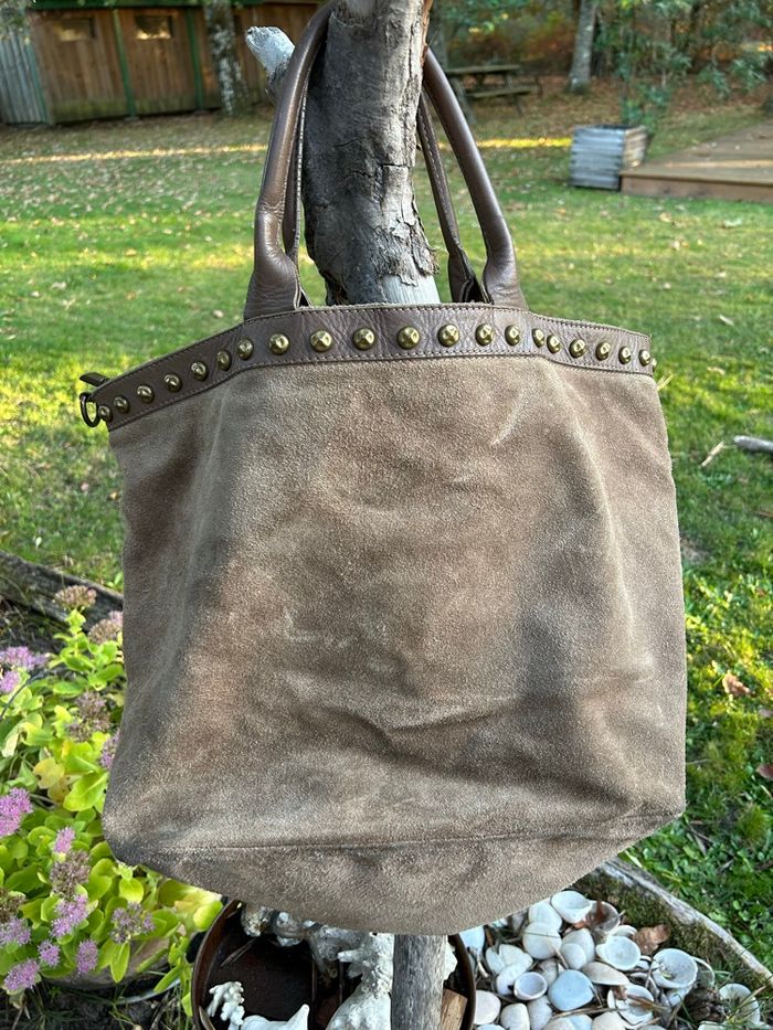 Sac cuir retourné tête de buffle - photo numéro 4