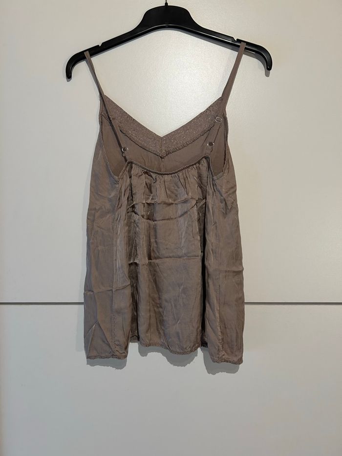 Ensemble pantalon & top beige effet soie – Taille unique (convient S/M) - photo numéro 8
