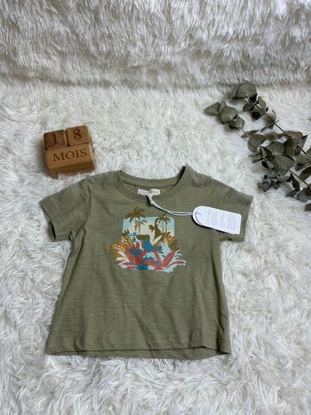 T-shirt kaki Louise Misha taille 18 mois