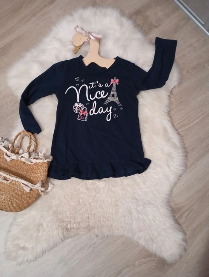 1€ Fagottino tunique robe courte marine 30 mois