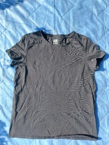 Tee-shirt manche courte uni noir kiabi
