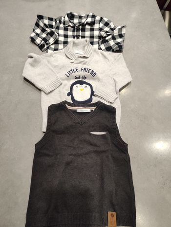 Lot de 3 hauts bébé garçon – 18 mois