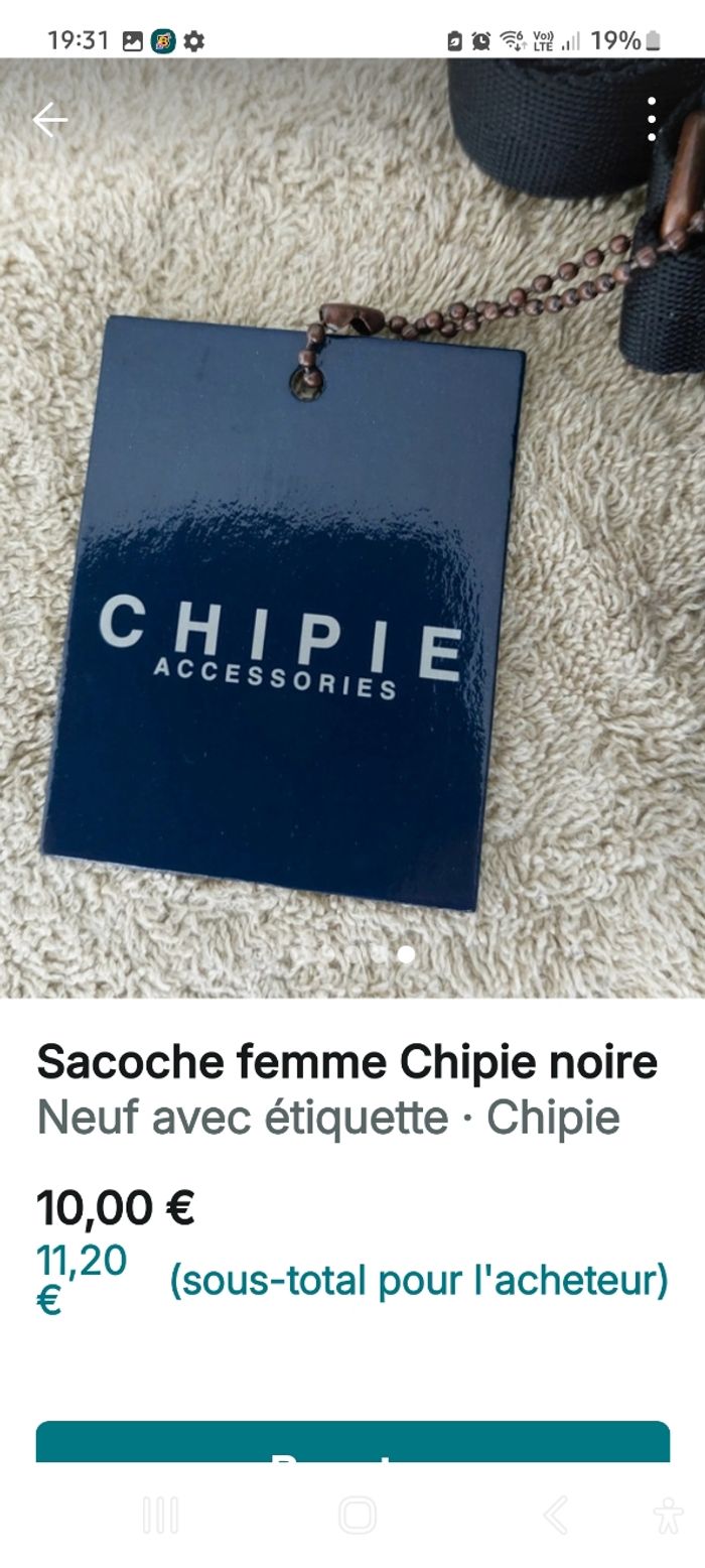 SACOCHE FEMME CHIPIE NOIRE - photo numéro 5