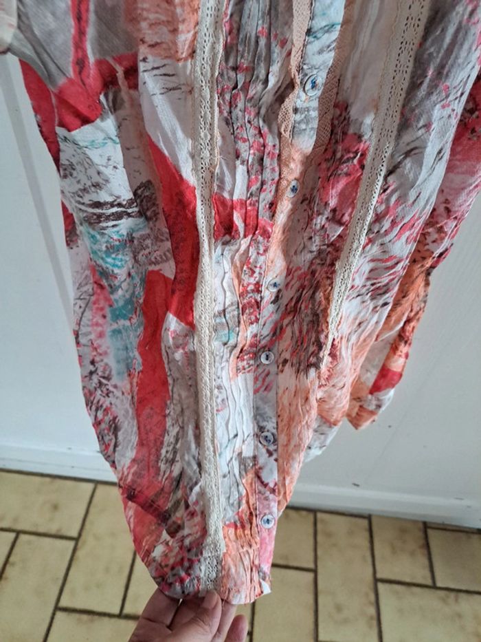 Blouse manche courte ton rose M soggo paris - photo numéro 4