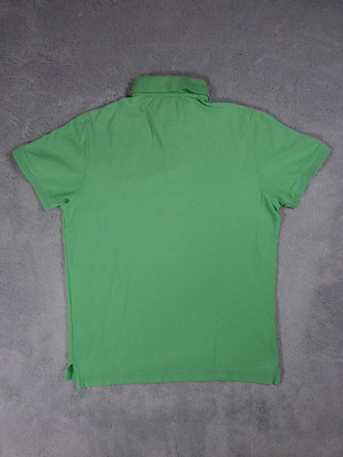 Polo Tommy Hilfiger Manches courtes - Vert Menthe logo brodé - Taille L Hommes - 100% Coton - photo numéro 3