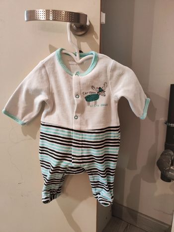 Pyjama velours naissance