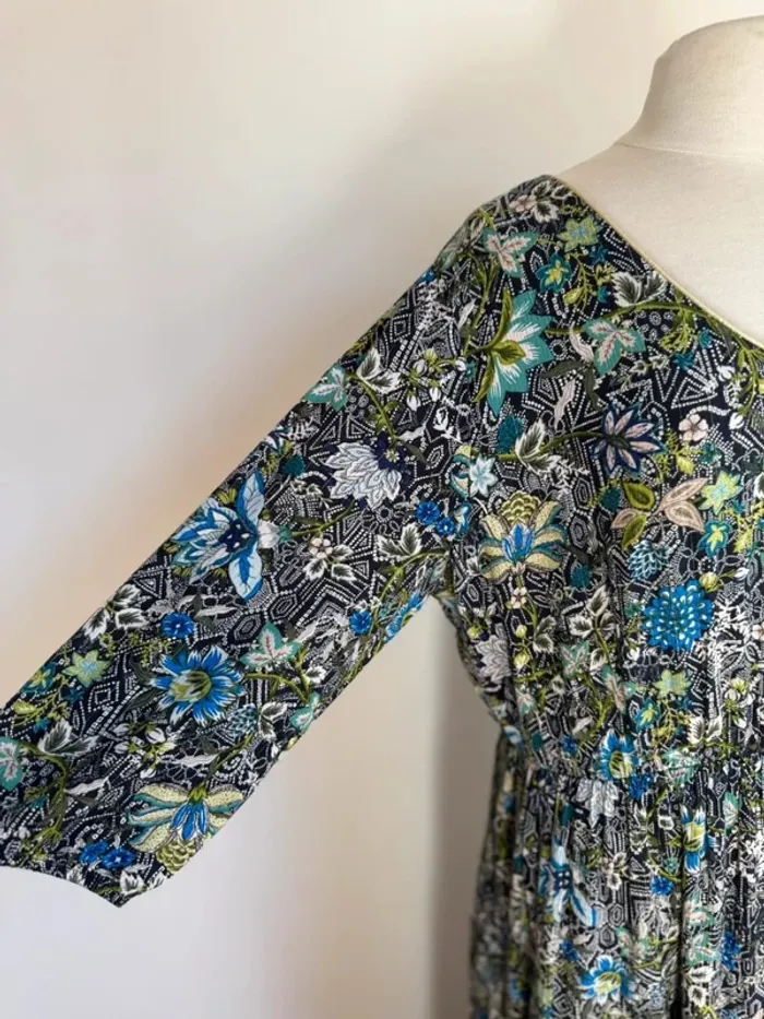 Superbe robe longue fleurie fluide en viscose neuve Bel & Bo 🌸44 - photo numéro 4