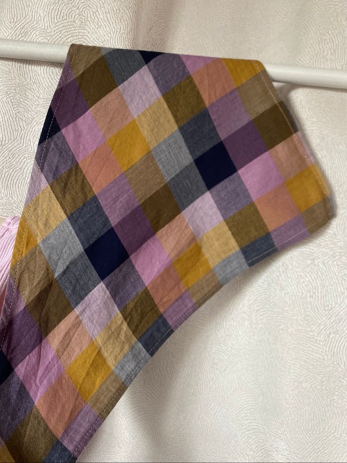 Fichu madras marine moutarde violet Catimini - photo numéro 2
