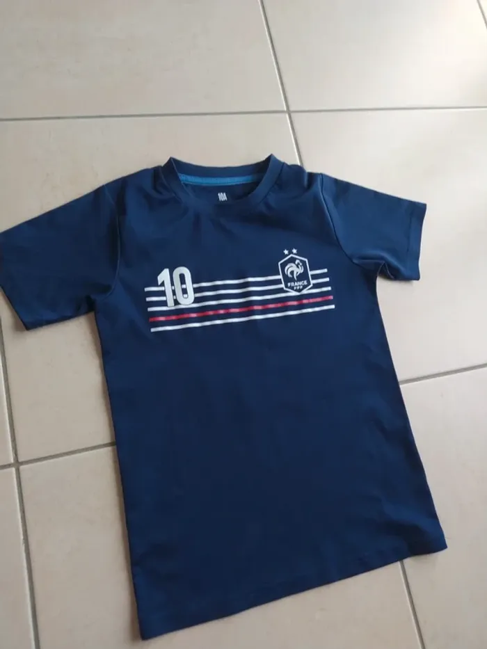 Maillot de foot équipe de France taille 10 ans Mbappe - photo numéro 4
