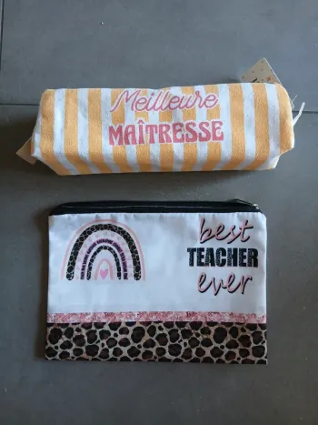 Lot trousses pochettes cadeau merci maitresse