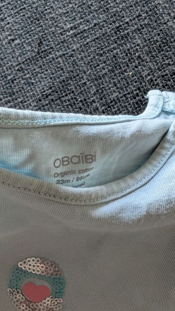 Lot de 2 tee-shirts taille 24 mois - photo numéro 3