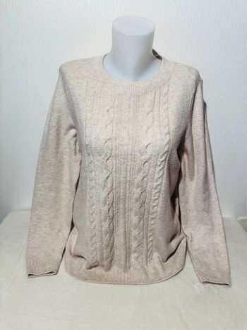 Pull torsadé beige CECIL – Taille M