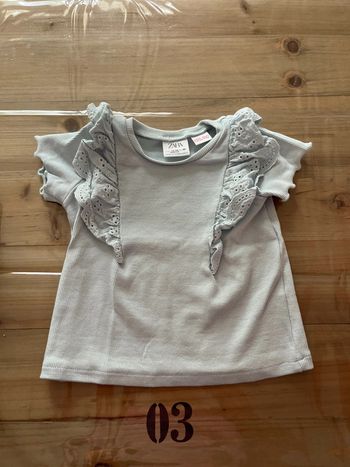 T-shirt bleu ciel Zara 12-18 mois