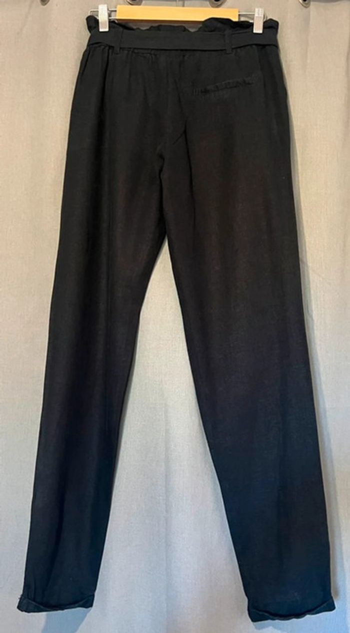 Pantalon taille haute léger été noir Gémo 16 ans excellent état - photo numéro 2