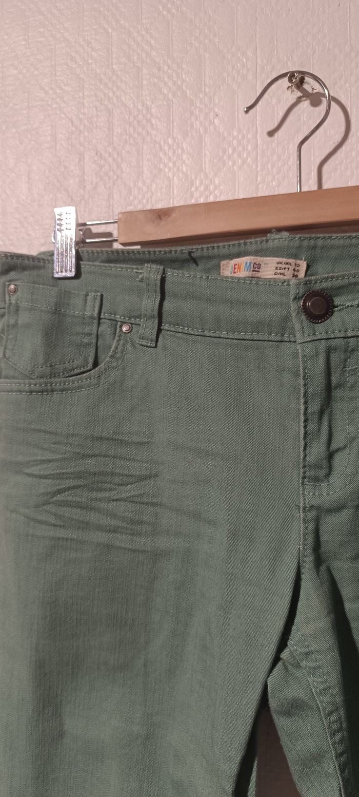 Pantalon slim vert – Denim & Co – Taille 40 - photo numéro 2