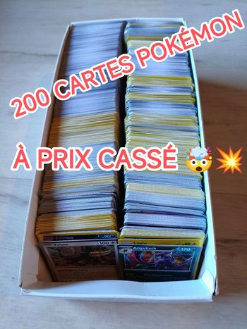 Lot de 200 cartes Pokémon VF en très bon état 
