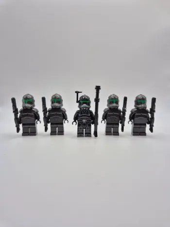 Figurines type lego Clone Crosshair et 4 clones Élite Squad Troopers Bad Batch star wars