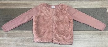 Gilet chaud tape à l’œil 4 ans rose très bon état tout doux sur le devant