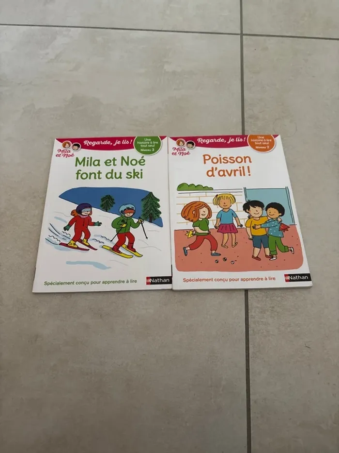 Mila et Noé font du ski et poisson d’avril