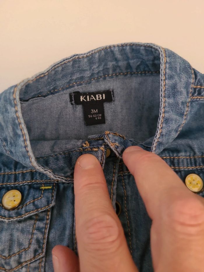 Veste en jean légère 3mois - photo numéro 2