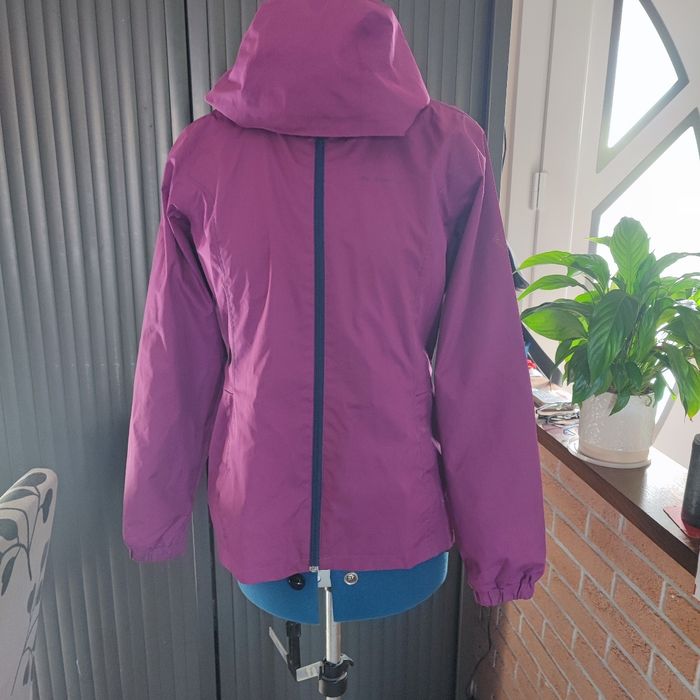 Coupe vent decathlon queshua 14ans XXS 34 prune doublure fushia avec capuche