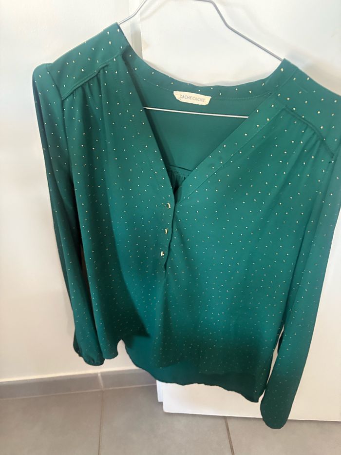 Blouse verte sapin