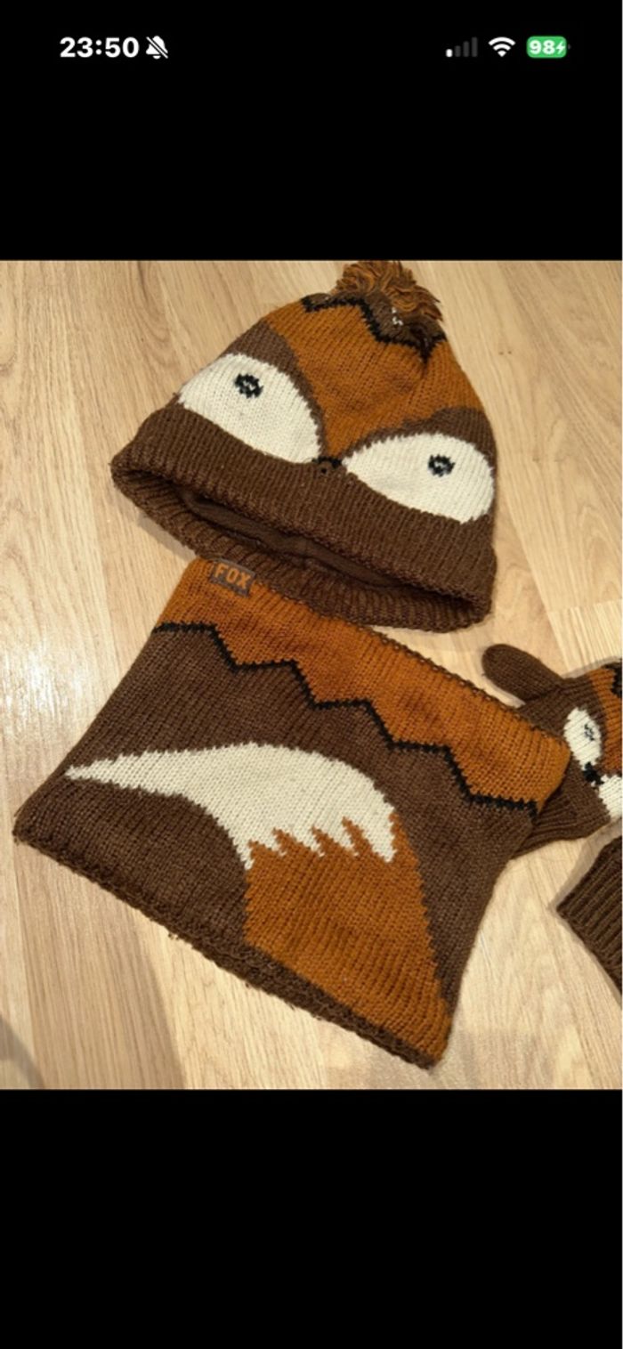 Bonnet écharpe et gant - photo numéro 3