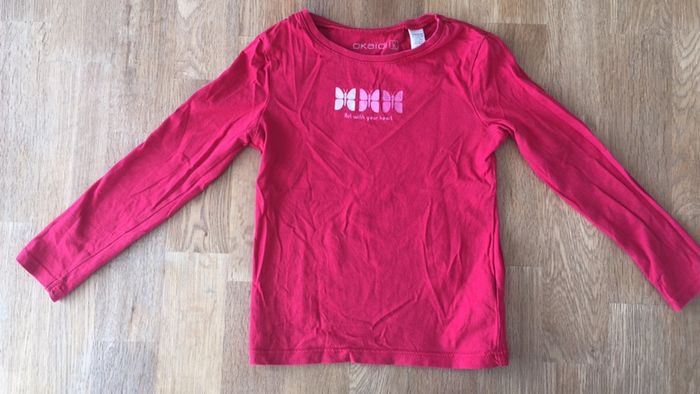 T-shirt rouge papillons Okaidi