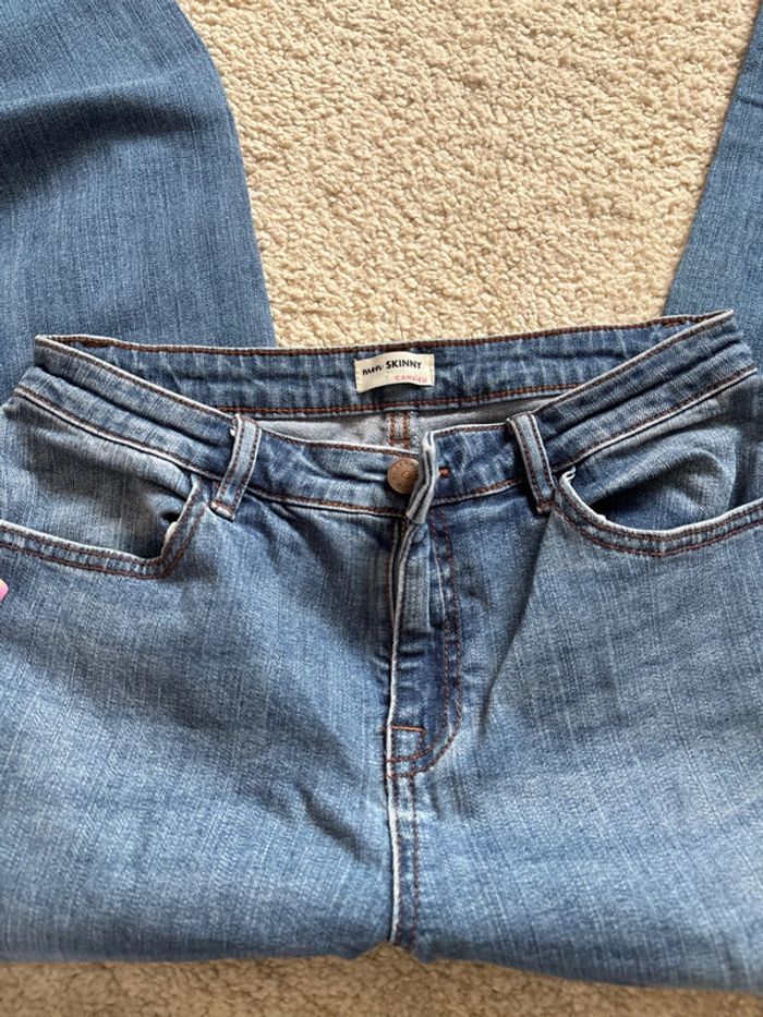 Jean skinny bleu taille haute - photo numéro 2