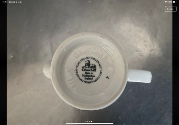 Petit pot a lait porcelaine Churchill motifs fruits - photo numéro 7