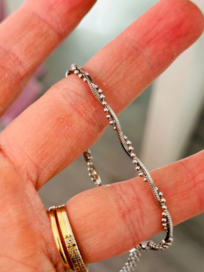 Bracelet torsadé argent - photo numéro 3