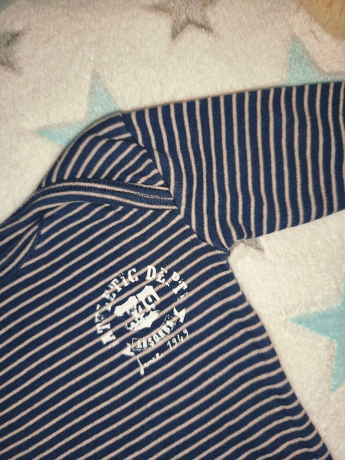 Bodie manches longues garçon absorba bleu et blanc taille 3 mois - photo numéro 2