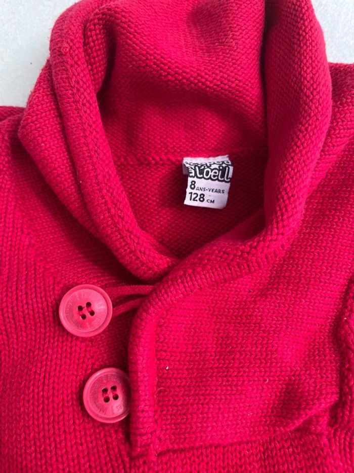 Pull rouge tape à l’œil taille 8 ans - photo numéro 3