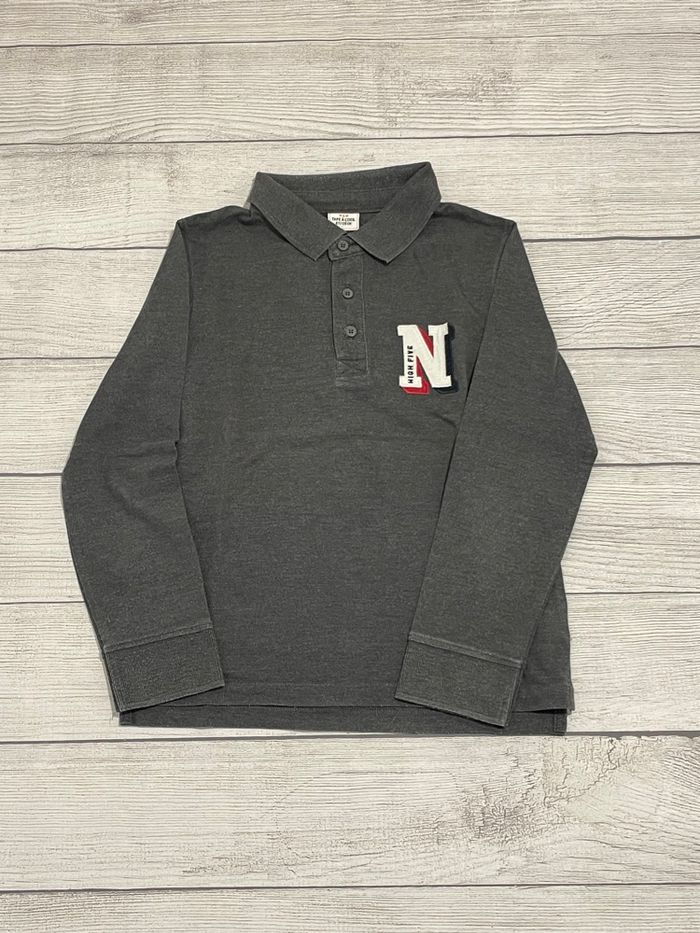 Tape à l’œil - Polo - Gris anthracite - manches longues - 8 ans - photo numéro 2