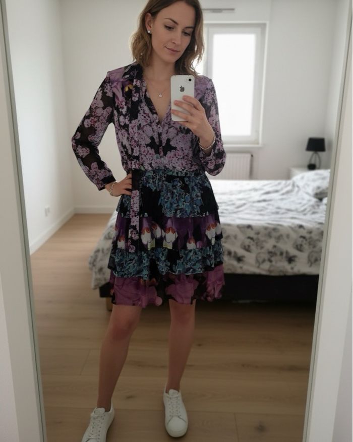 Desigual Robe Fleurie Multicolore Taille M