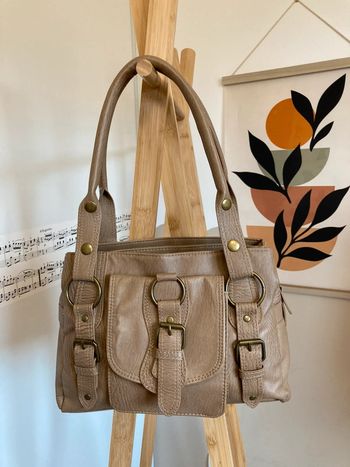 Sac vintage y2k beige synthétique neuf [ref 2506SBe93]