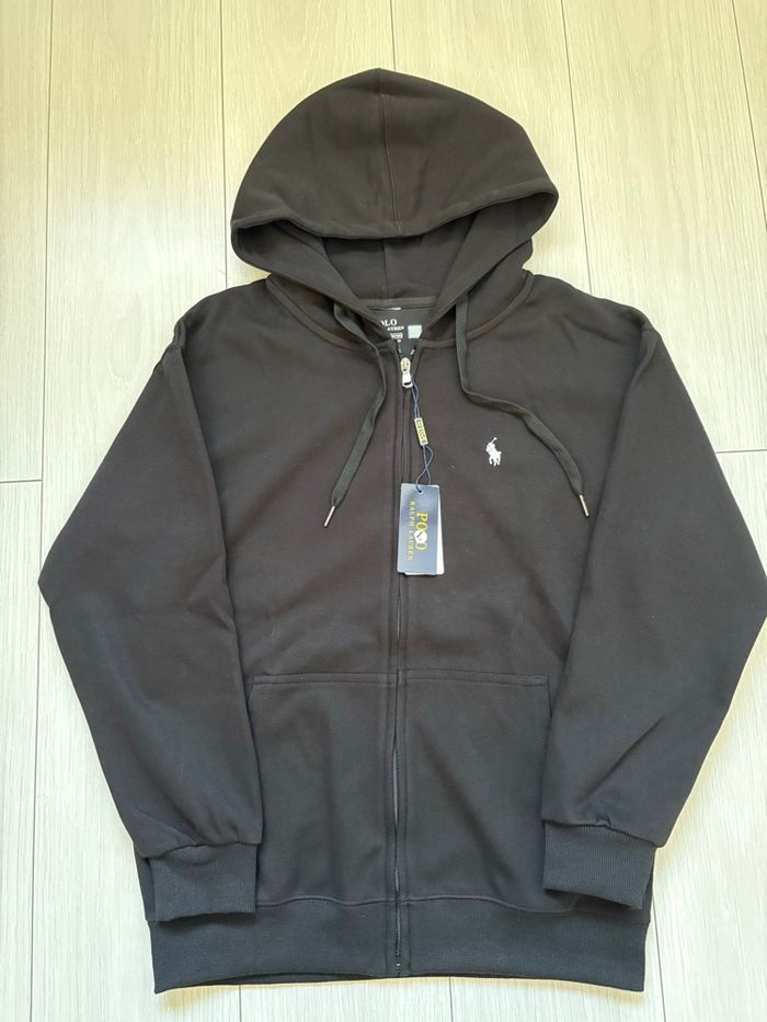 Sweat à capuche zippé noir Polo Ralph Lauren taille L
