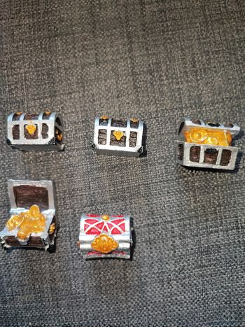 5pcs Résine Trésor Coffre Miniatures