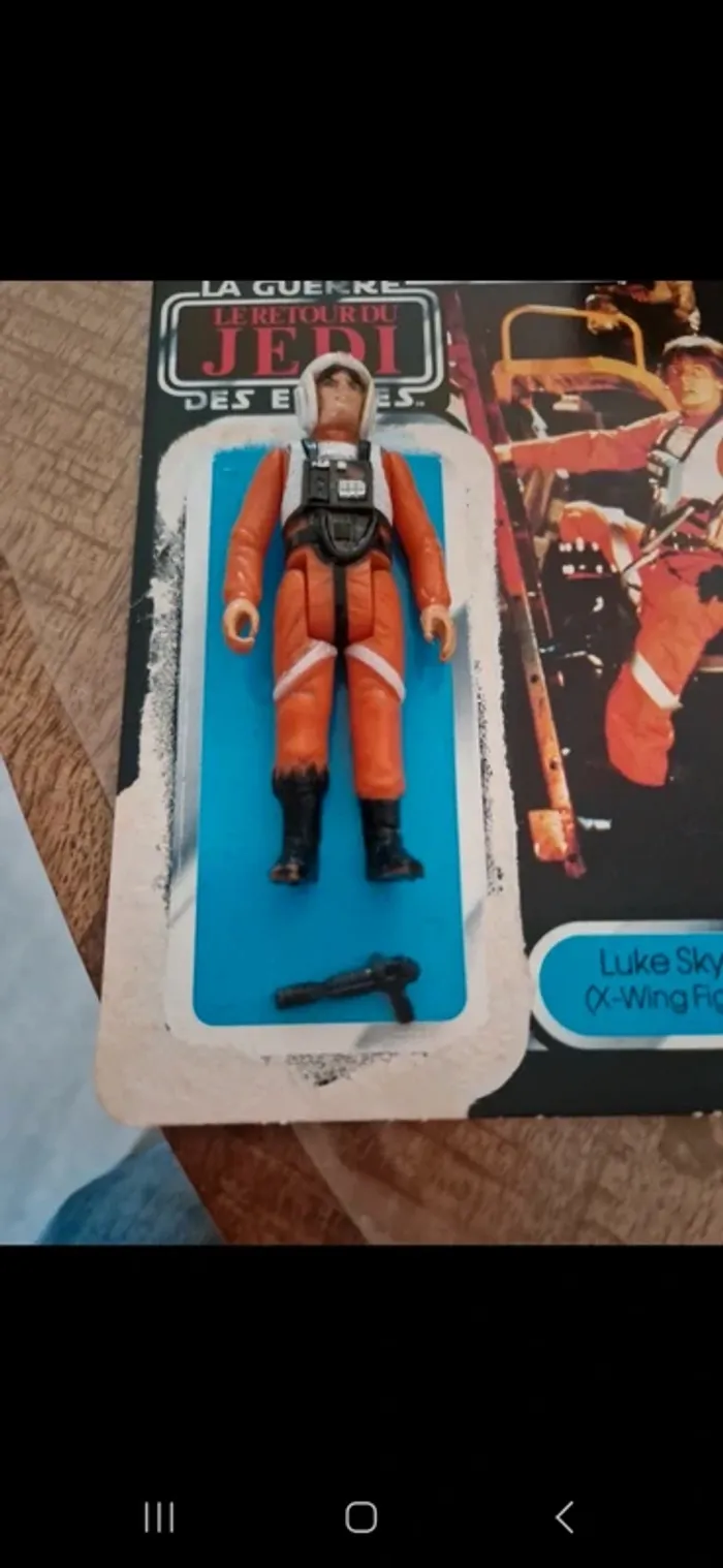 Luke Skywalker x-wing polot 65 Back star wars Vintage - photo numéro 3