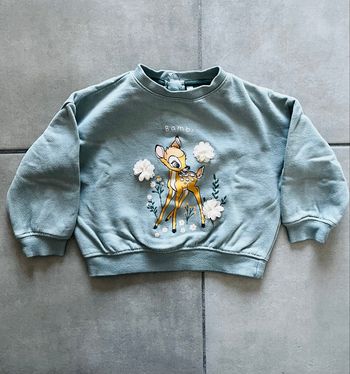 Sweat en molleton 100% coton bio bambi Disney 18 mois