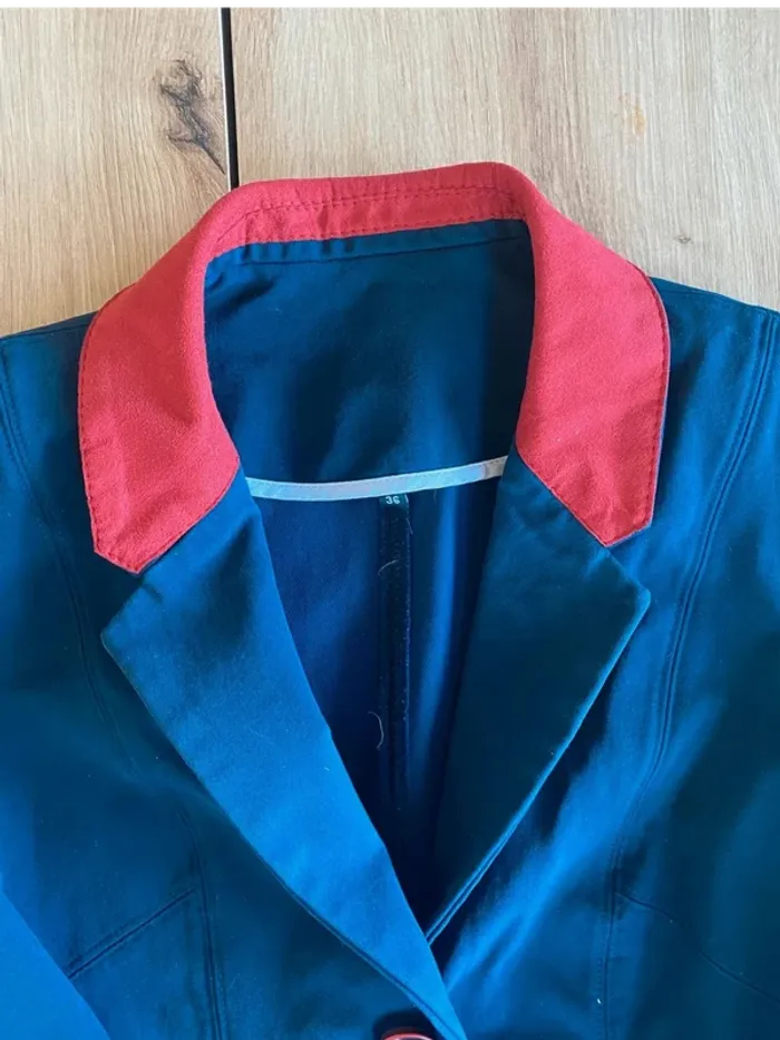 Veste  de  concours Horse Pilot –  Taille 36 –  Bleu marine & Rouge –  Très  bon état - photo numéro 3