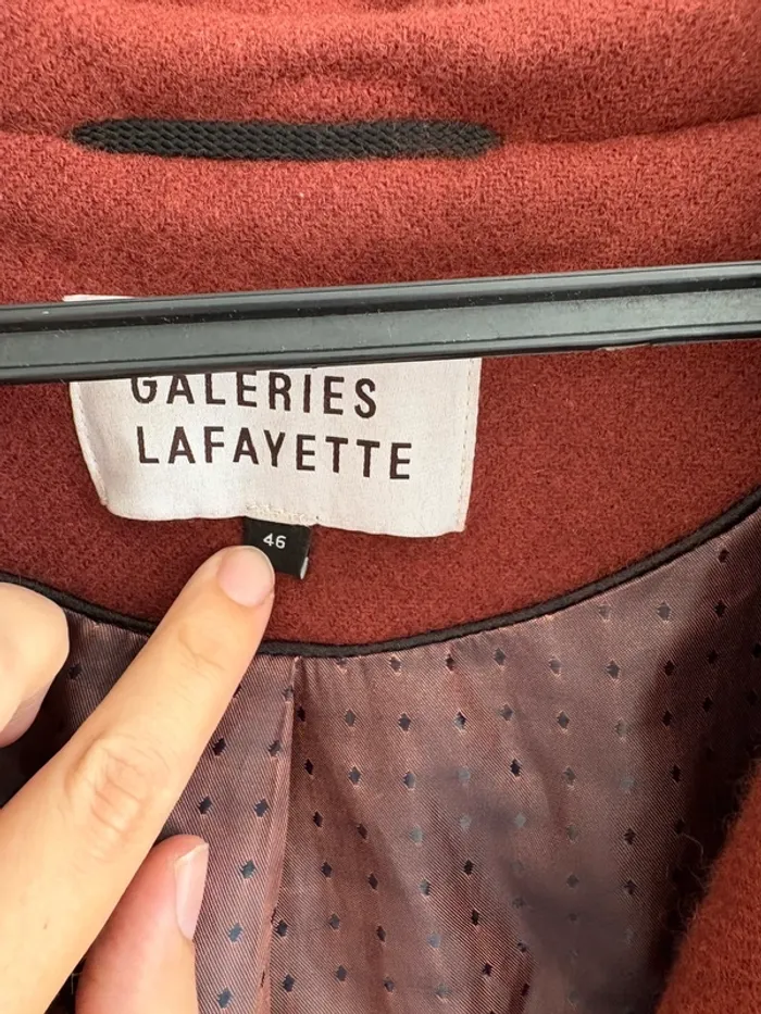 Manteau caban Galeries Lafayette - Bordeaux - Taille 46 - photo numéro 4
