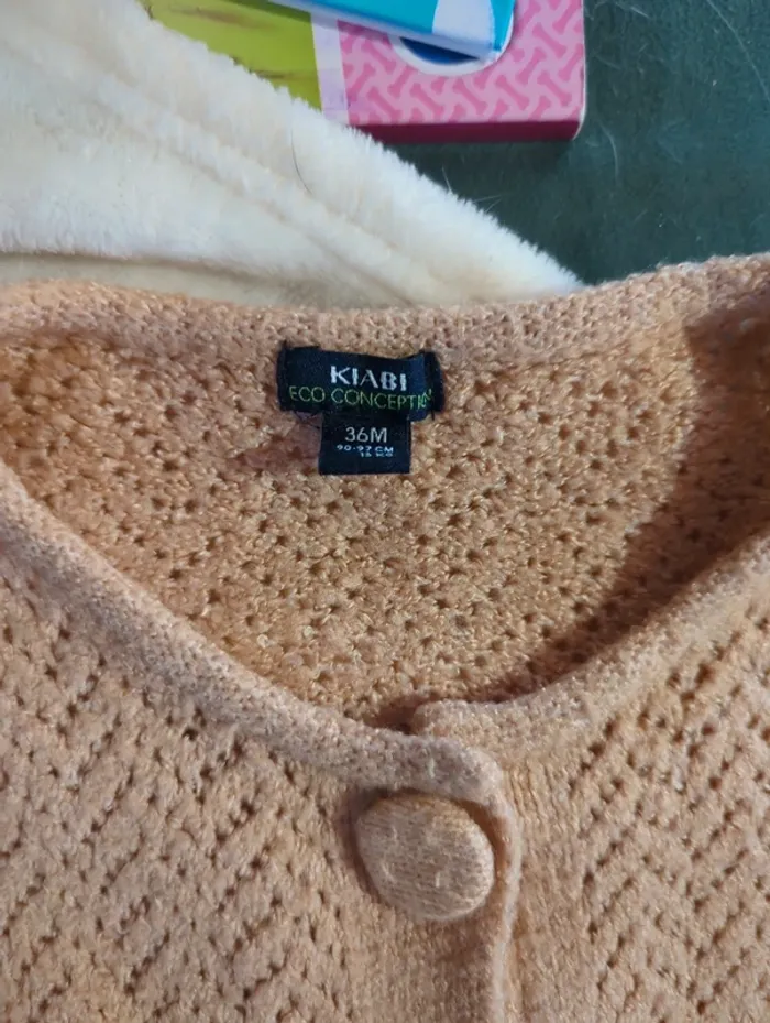 Gilet marron 36 mois - photo numéro 3