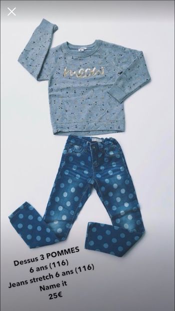 Ensemble 3 pommes/Name it 6 ans