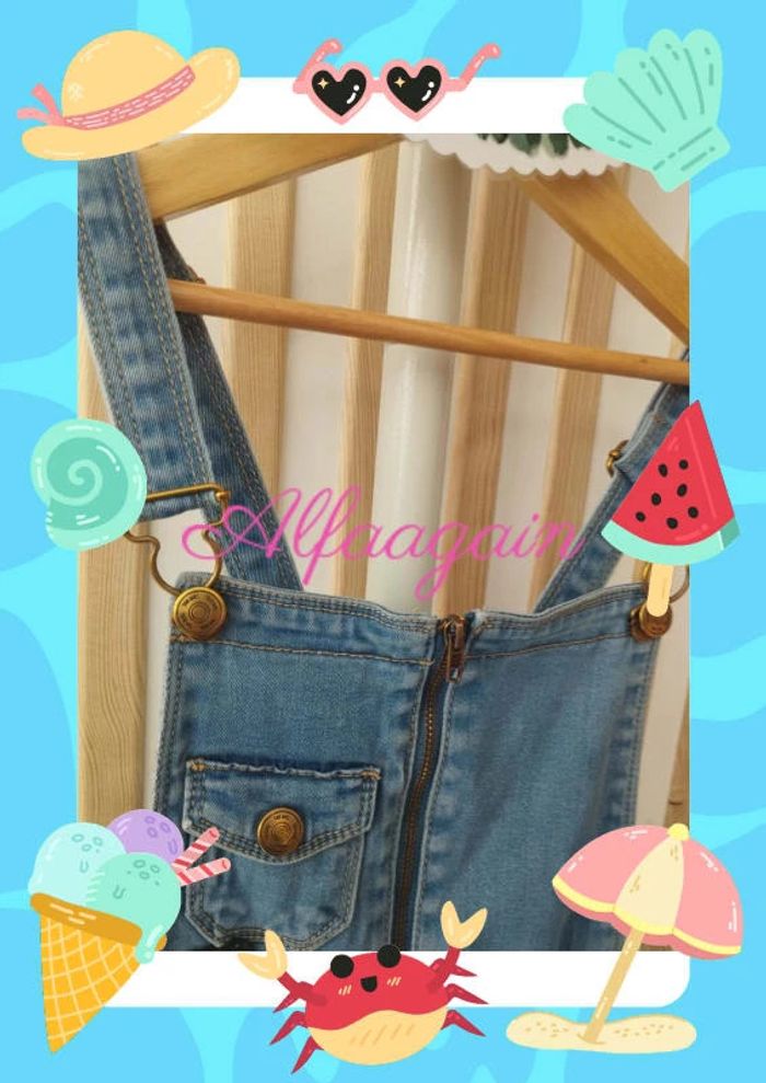 Salopette jean 8ans tao - photo numéro 3