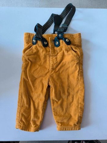 Pantalon avec bretelles hivers 3 mois moutarde