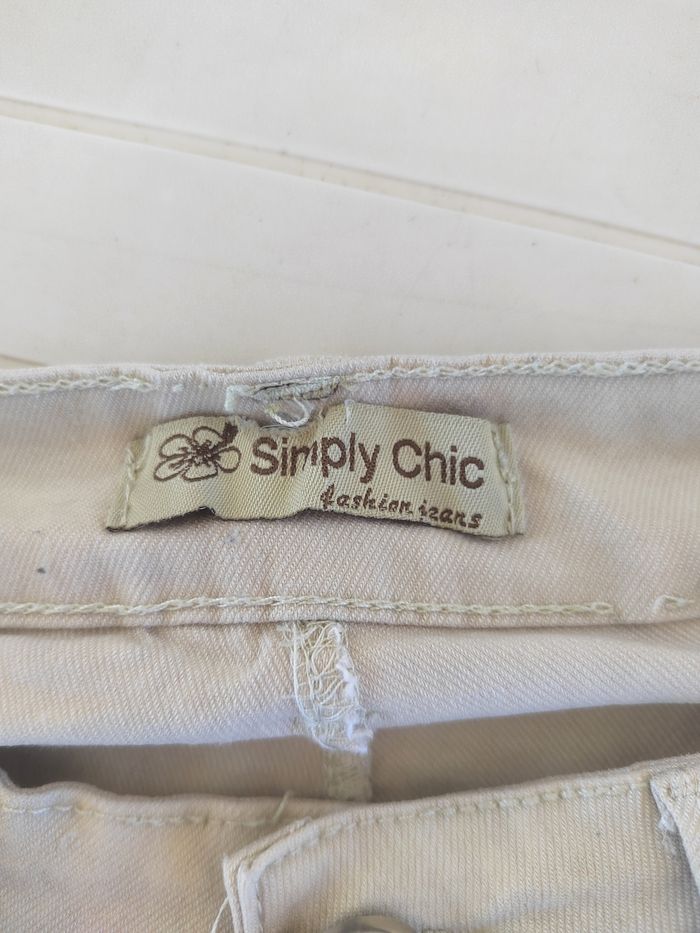 Jean Beige Femme – Coupe Droite Taille M/38 –Très bon état – Simply chic - photo numéro 7